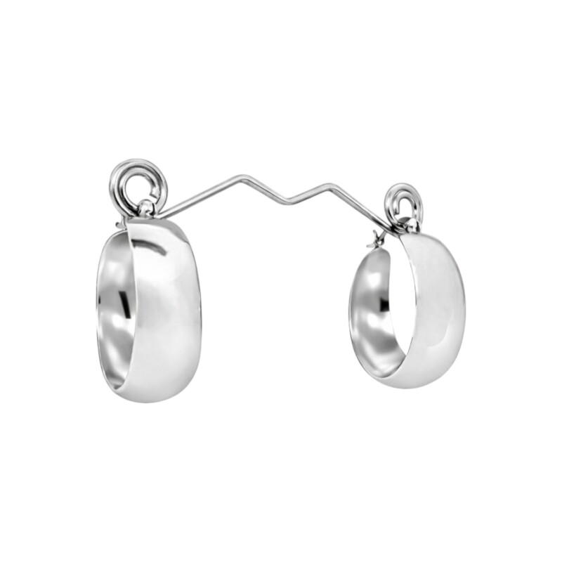 Caravanas Aros anchos- Plata 925 - Sin piedra - CA4120 sinpiedra