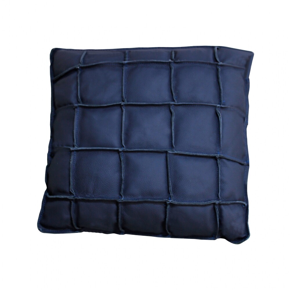 Almohadón Cuero - 48x48cm - Fio Azul