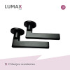 Cerradura Puerta Interior Metal Con 3 Llaves Lumax Negro