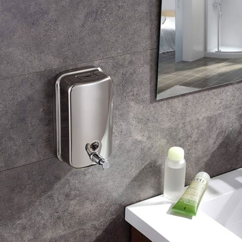 DISPENSADOR DE JABON 1200ML AC METAL INOX 304 SATINADO 000