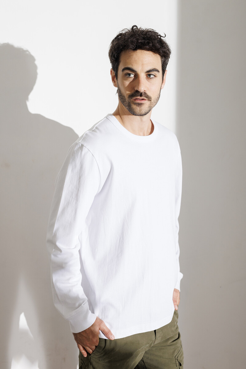 T-SHIRT LADS M. LARGA - BLANCO 
