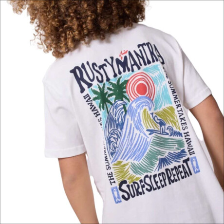 Remera Rusty Zalcone Niño Blanco