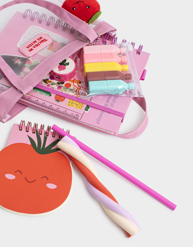 Librería Sets Mesh Set De Librería - Rosa Claro