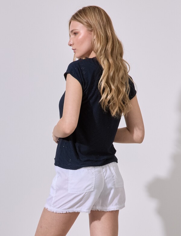 Blusa Broderie AZUL