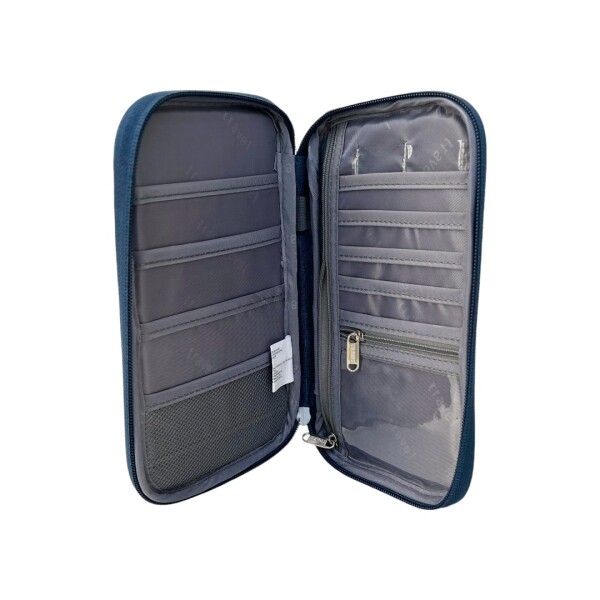 Portapasaporte Viaje Azul