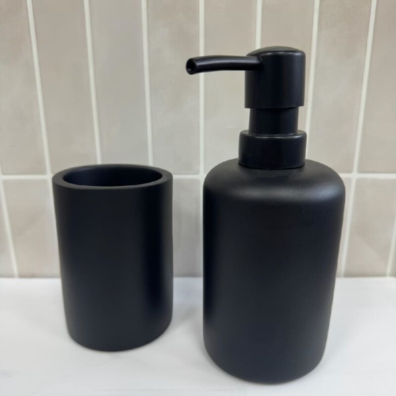 Dispensador accesorio para baño negro mate Dispensador accesorio para baño negro mate