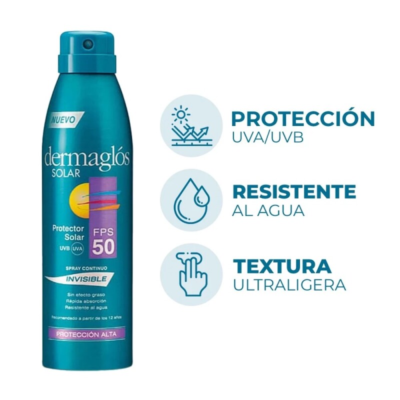 Protector Solar Dermaglós Fps50 Spray Continuo 170 ml Protector Solar Dermaglós Fps50 Spray Continuo 170 ml