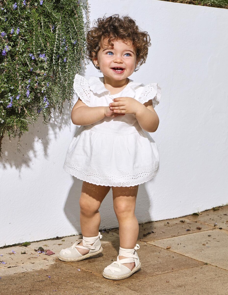 Rana Con Maxi Volante En Cintura - Blanco 