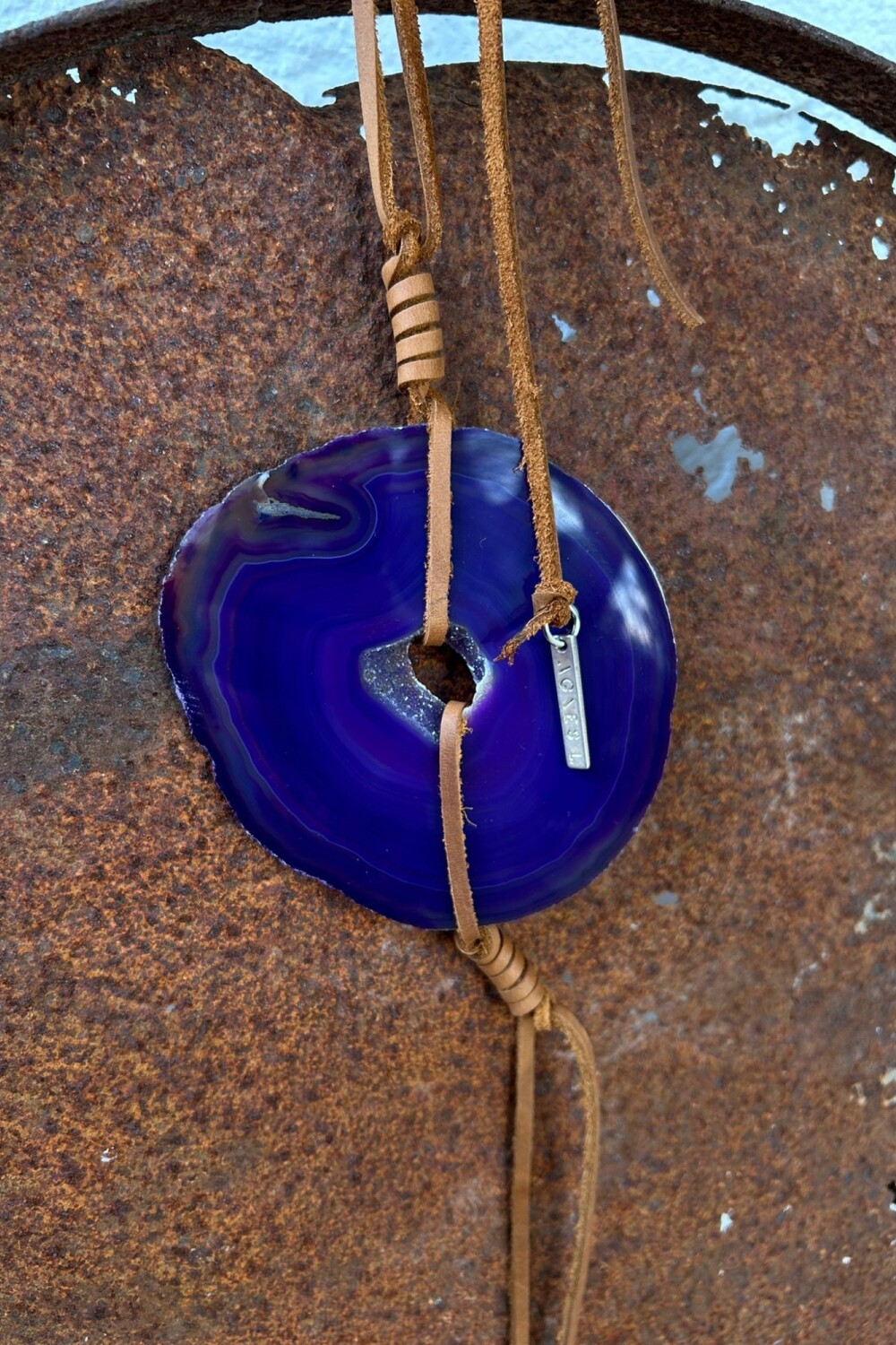 Simple Ágata Necklaces Violeta