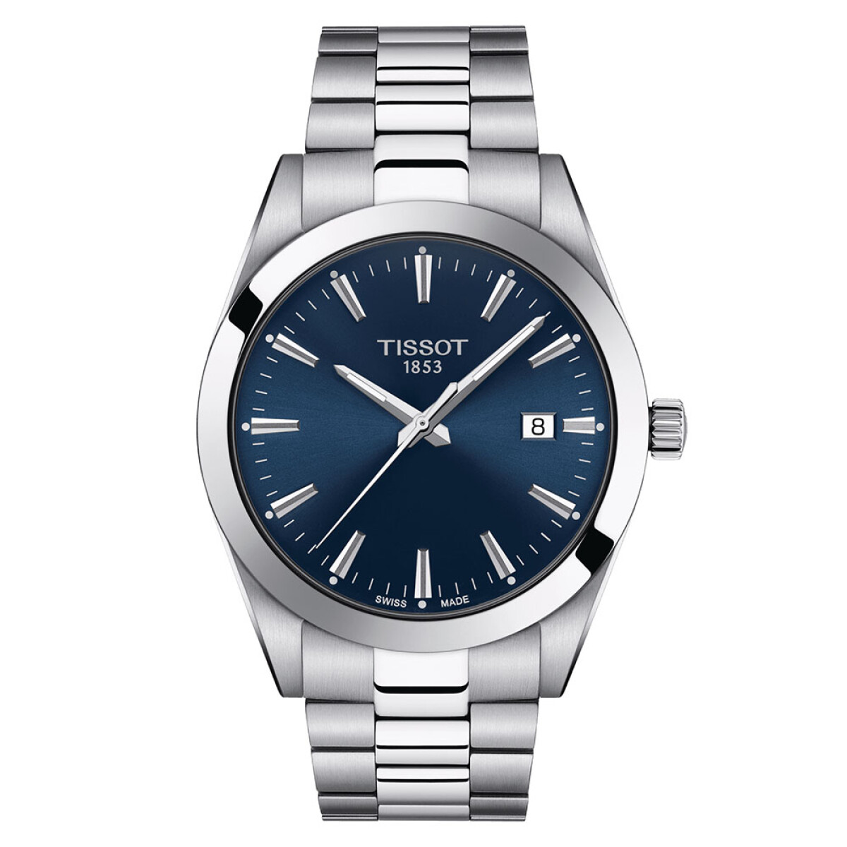 Reloj Tissot GENTLEMAN acero y esfera azul 