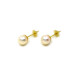 6,5 mm Caravanas Oro 18 K Con Perlas De Cultivo 6,5 mm Caravanas Oro 18 K Con Perlas De Cultivo