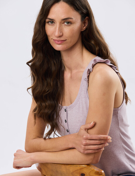 MUSCULOSA LISA DE ALGODÓN Lavanda