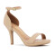 Sandalia Vizzano Mujer Taco 10cm Beige