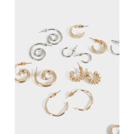 Aros Argollas Sets Combinacion Bicolor