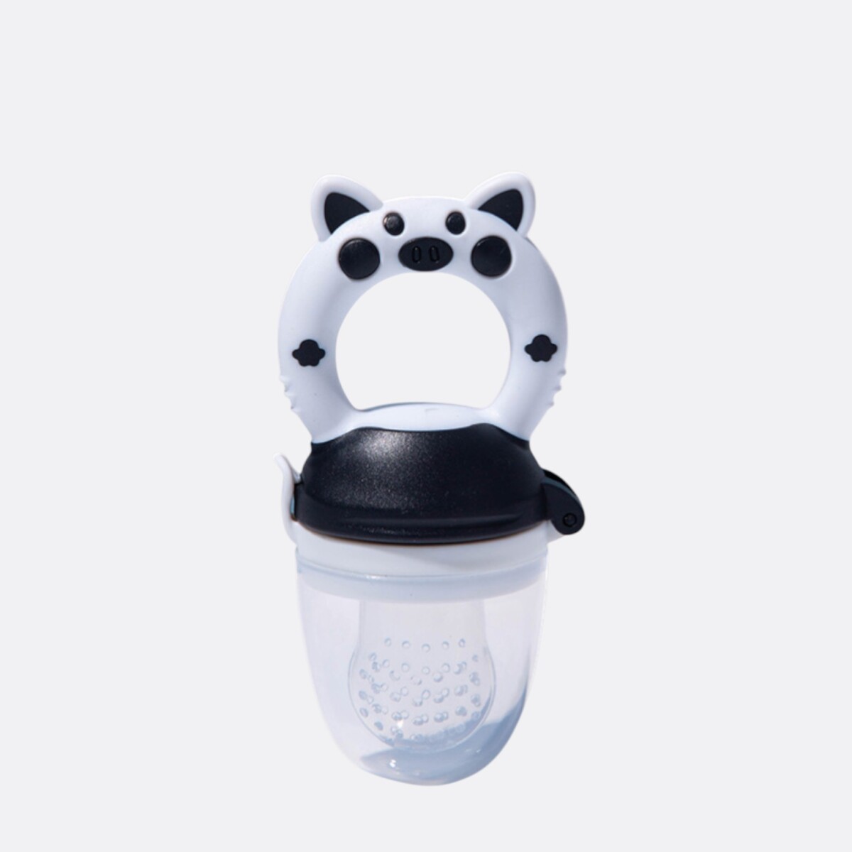 Mordillo Silicona Alimentador Bebés Frutas Papillas Alivio - Negro 