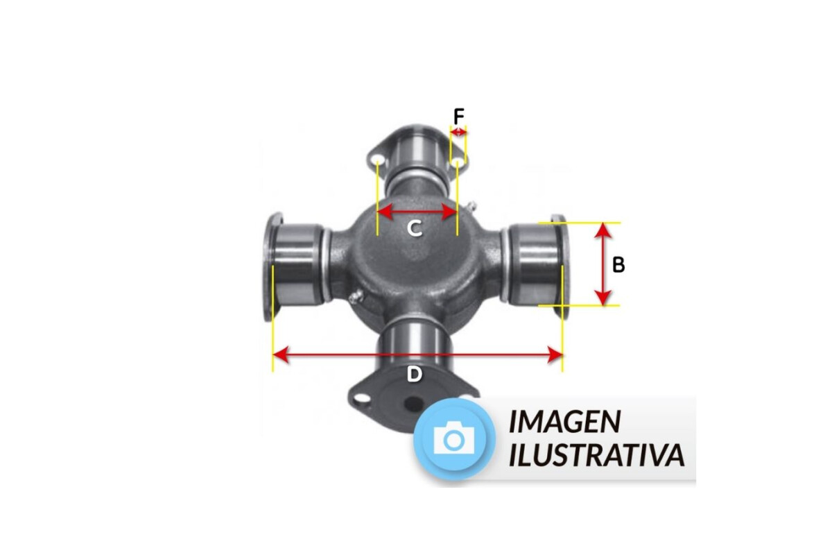 CRUCETA B:49.2mm C:64mm D:154.85mm CRUCETA B:49.2mm C:64mm D:154.85mm
