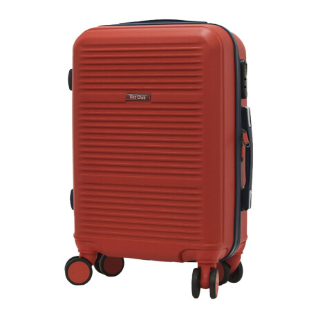 Valija Mediana Rígida de Viaje Maleta con 4 Ruedas y Candado Rojo