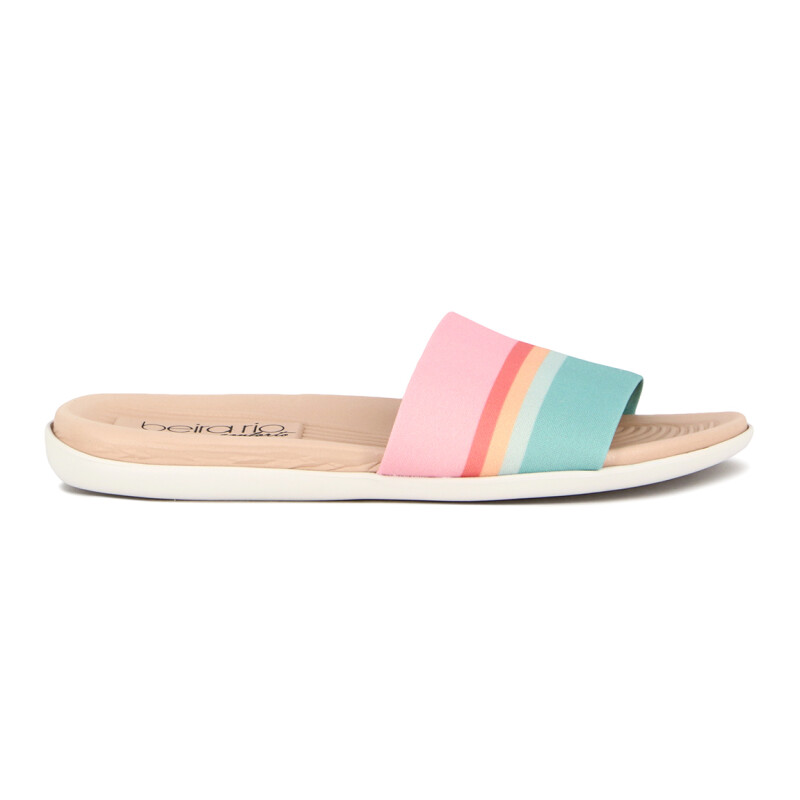 Sandalias Casuales Mujer Beira Rio Tira Ancha Multicolor-rosa Claro
