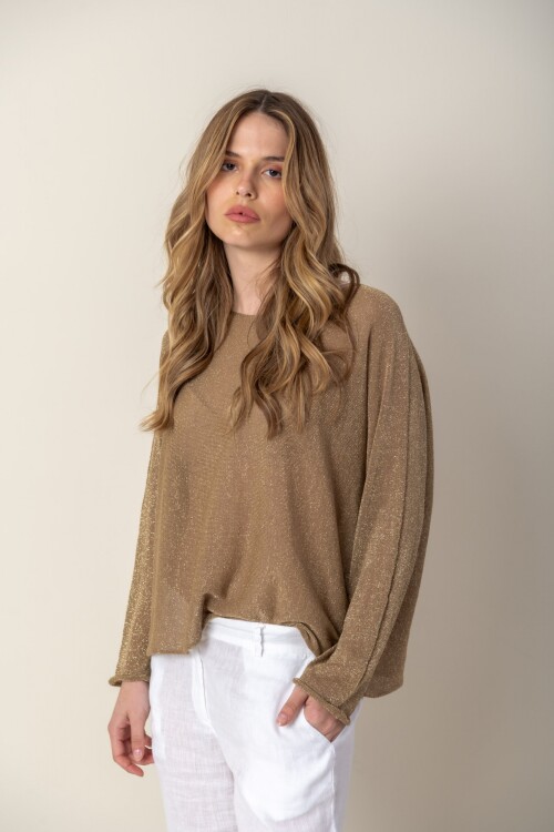 Sweater lurex Tostado