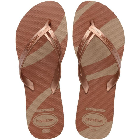 Sandalias de Mujer Havaianas Elegance Print Rosa - Dorado