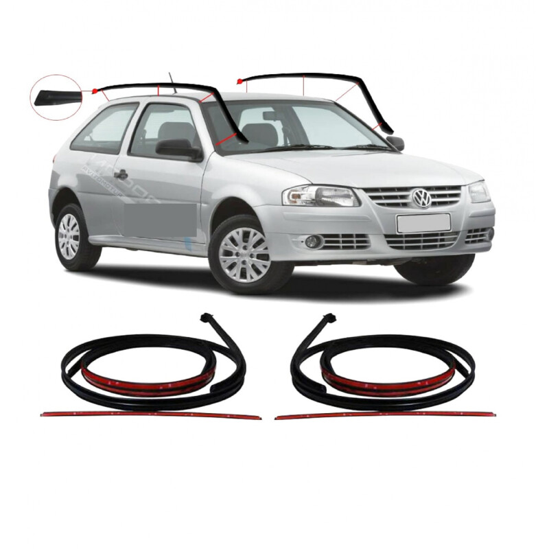 MOLDURA DE GOTERO IZQUIERDA GOL G3 / G4 4 PUERTAS Moldura De Gotero Izquierda Gol G3 / G4 4 Puertas