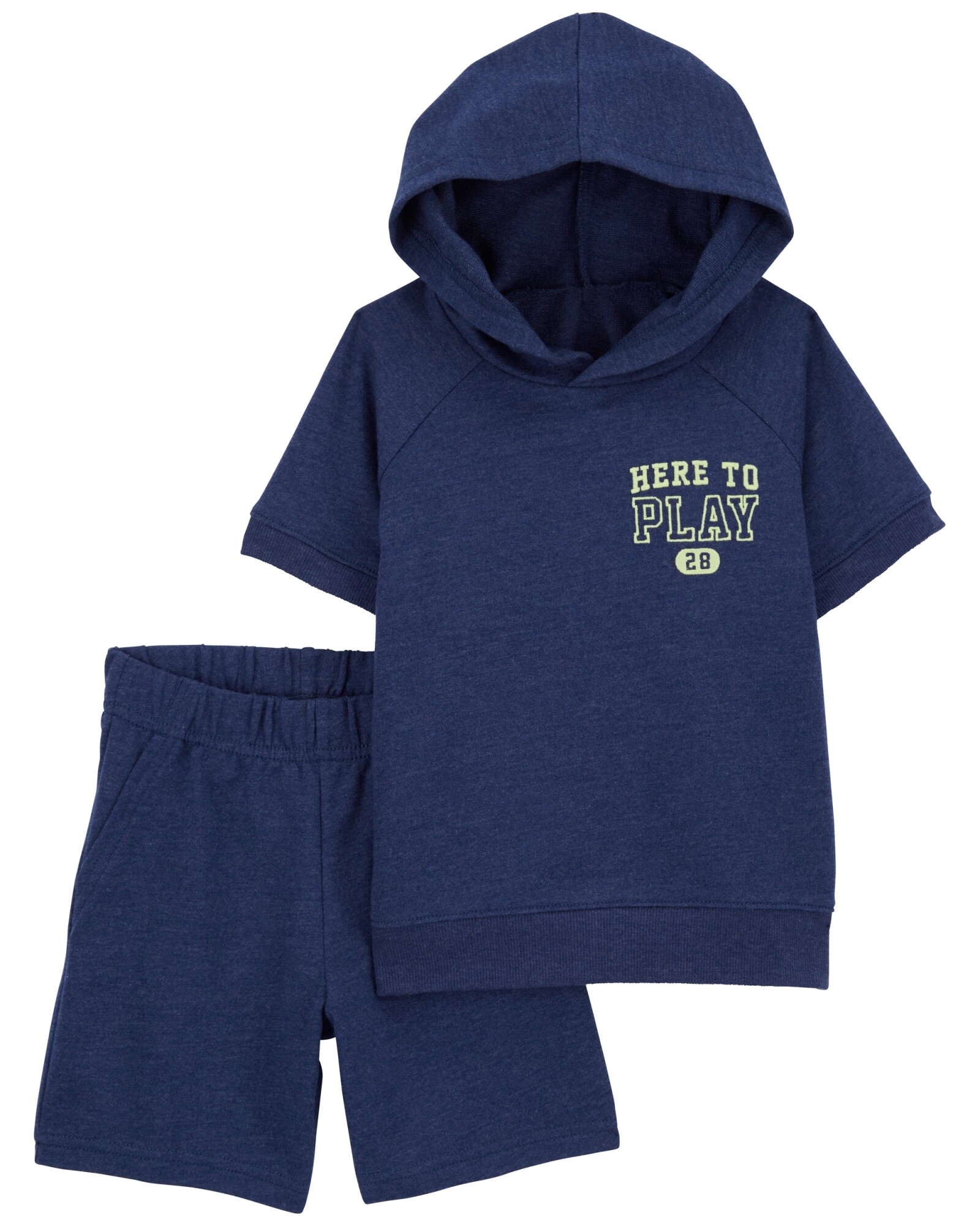 Set dos piezas de algodon short y remera con capucha Carter s Uruguay