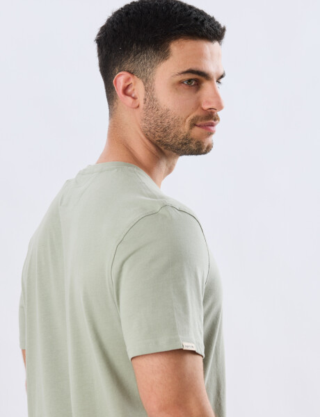 REMERA ESTAMPADA DE ALGODÓN Pistacho