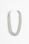Collar cuatro cadenas plateado