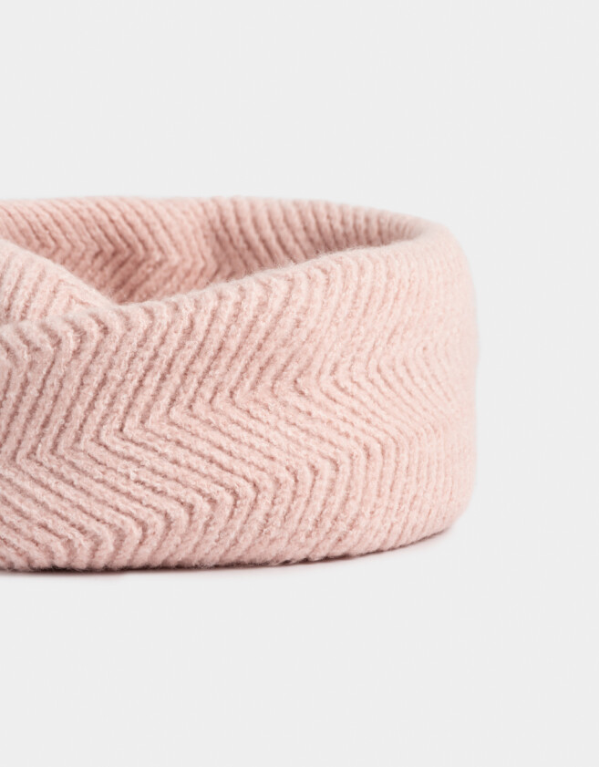 Cuellos Clasico Cuello Tejido - Rosa Viejo