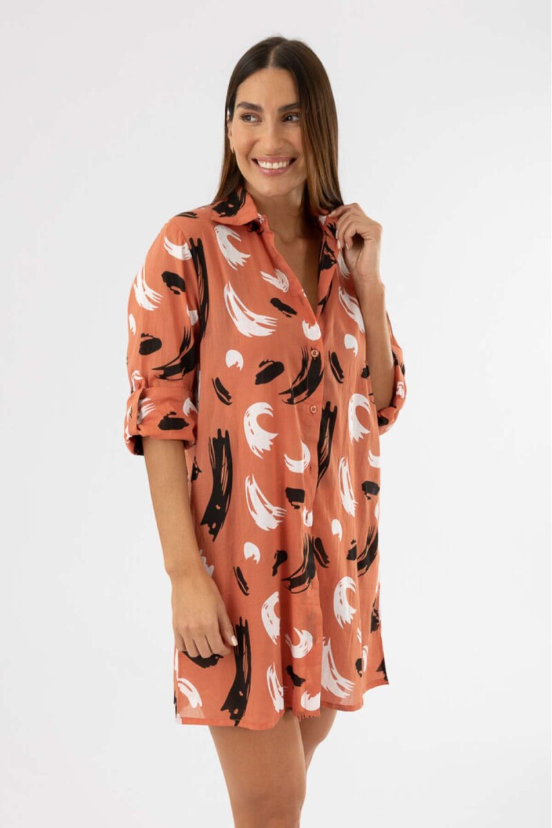 Camisola freshly luna - Brick abstract 