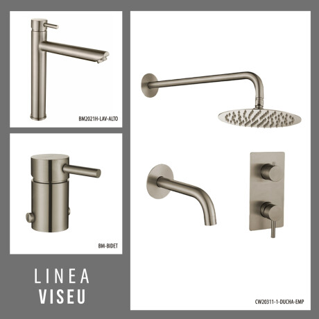 JUEGO DE GRIFERIA DUCHA EMBUTIDA LAVATORIO ALTO Y BIDET 000