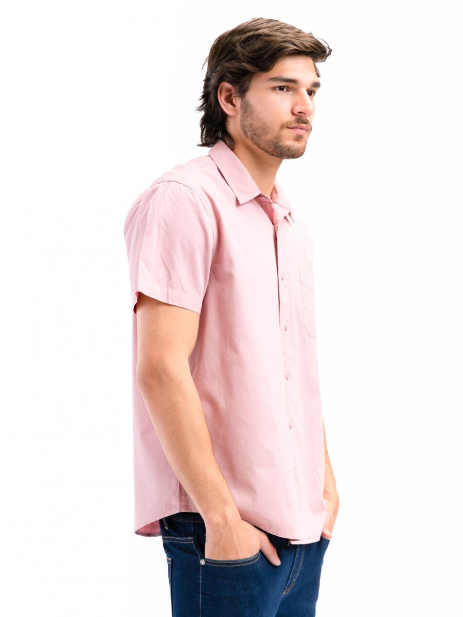 Camisa Algodón con Bolsillo Barcelona - Rosa Viejo 