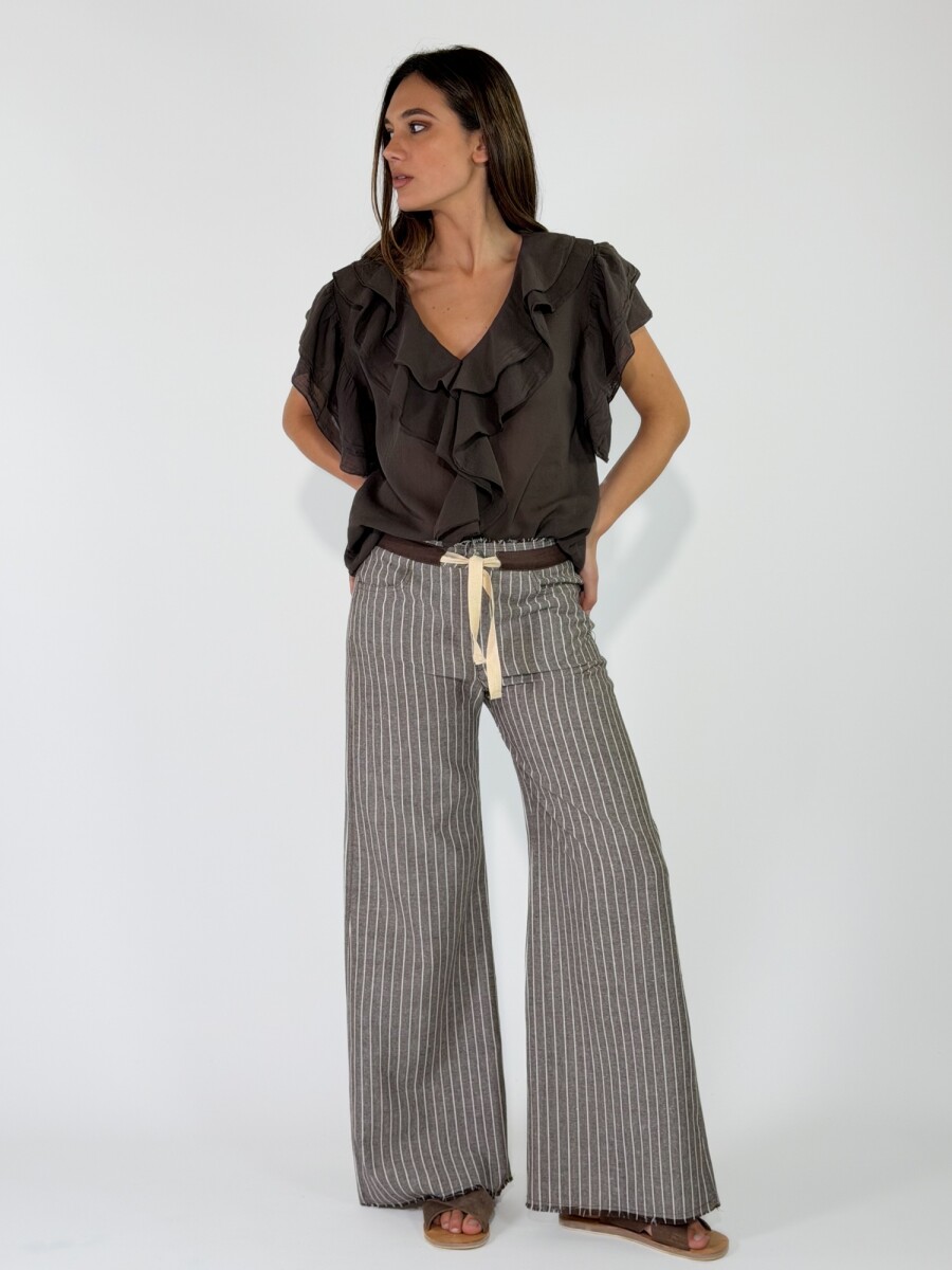 PANTALON KAIA - MARRON 