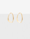Aros Colgantes Largos Metal Aros Colgantes Ovalados - Dorado