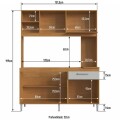 COCINA COMPACTA 4 PUERTAS 1 CAJON MALI - NATURAL/OFF WHITE COCINA COMPACTA 4 PUERTAS 1 CAJON MALI - NATURAL/OFF WHITE