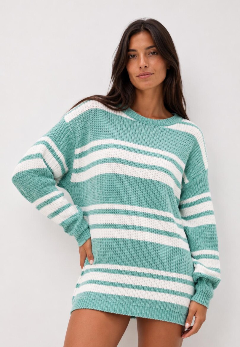 Buzo chenille Celeste