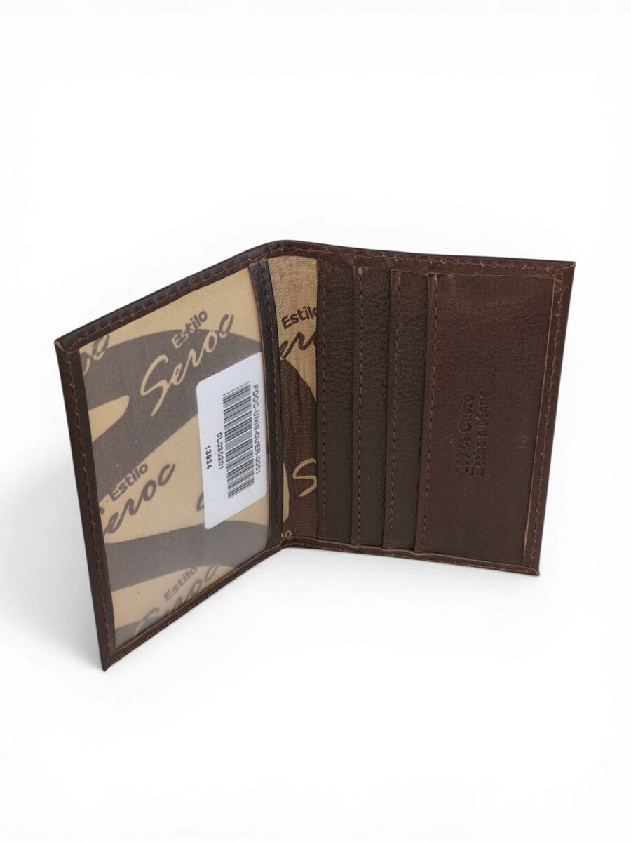 Porta documentos con visor - Chocolate 