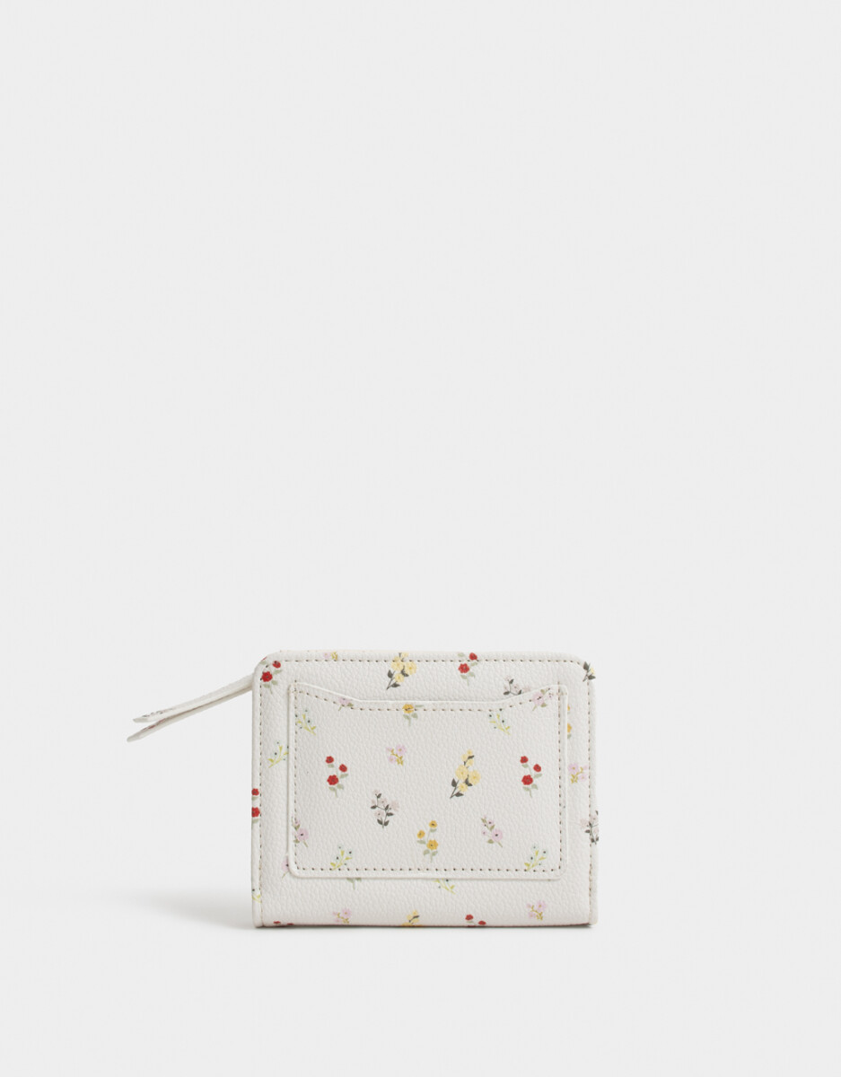 Billetera Cuerina Flores 