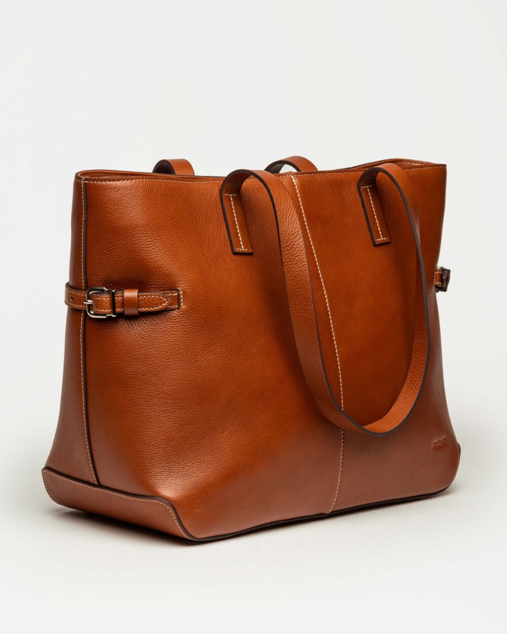 Bolso Sophie en cuero liso Cuoio