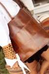 Leather Tote Bag Chocolate