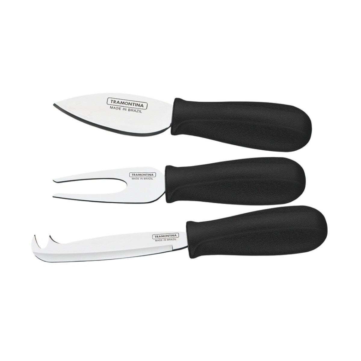 Juego de 3 utensilios color negro para queso, PLENUS -TRAMONTINA - TN9721 