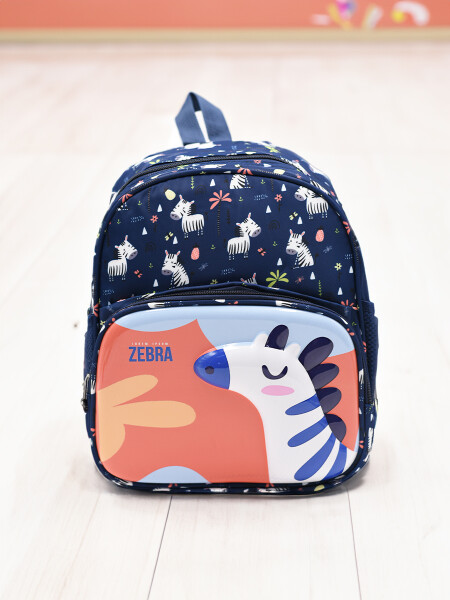 MOCHILA ESCOLAR CEBRA AZUL