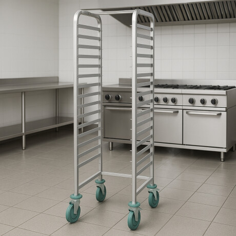 Carro Gavillar 20 Bandejas 60 x 40 cm de Acero Inoxidable 176 x 46 x 61 cm Carro Gavillar 20 Bandejas 60 x 40 cm de Acero Inoxidable 176 x 46 x 61 cm