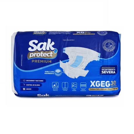PAÑAL SAK PROTECT PREMIUM TALLE XG 30 UNIDADES 001