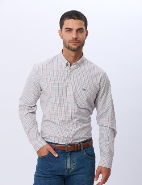 CAMISA SPORT A CUADROS Azul