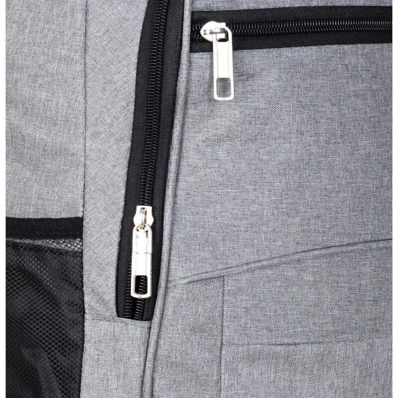 Mochila Liceal Escolar Urbana 3 Cierres GRIS