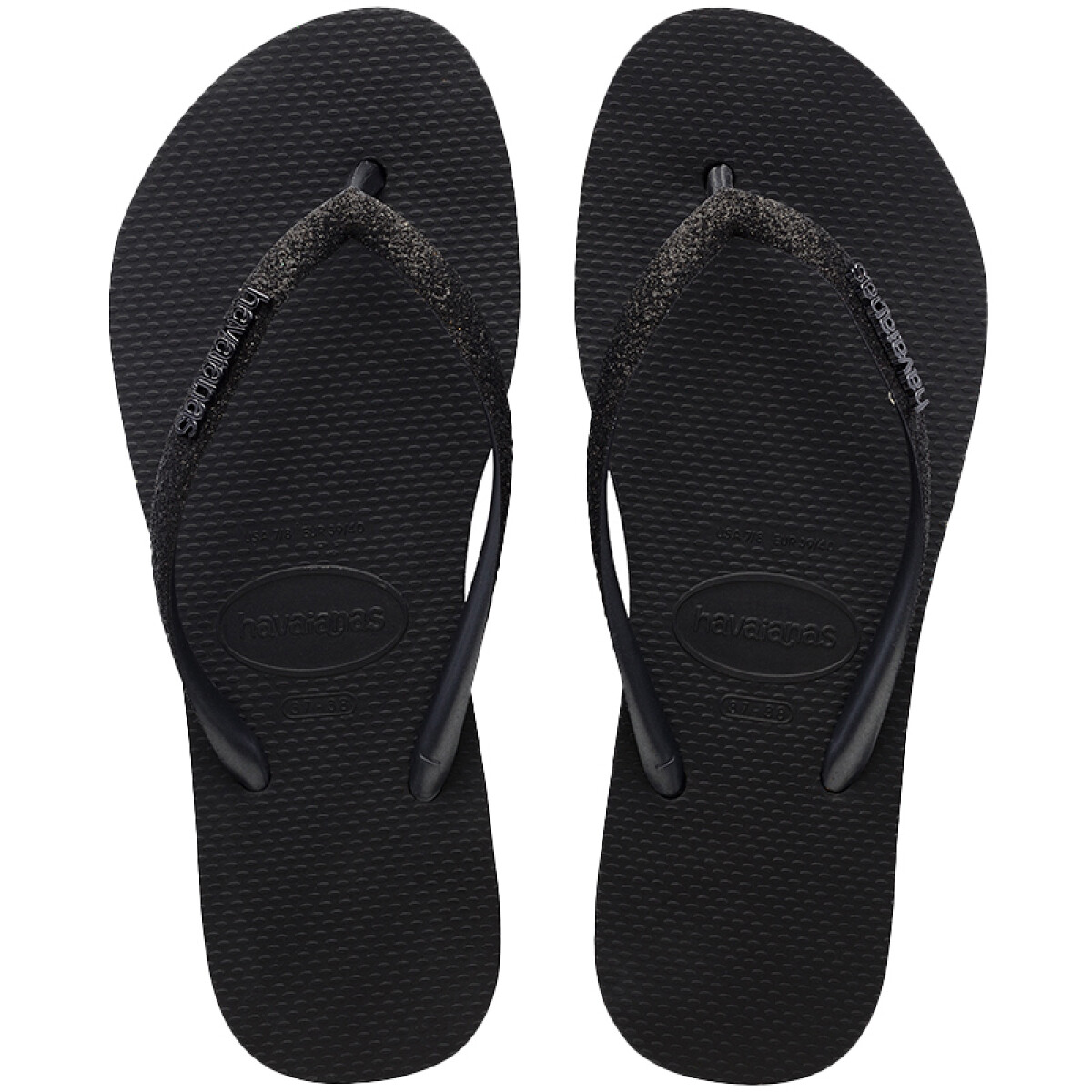 Ojotas Havaianas Slim Flatform Sparkle - Negro 