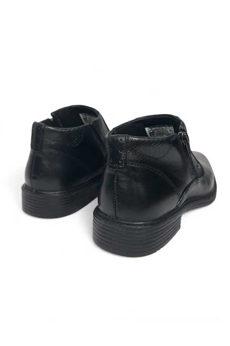 BOTIN PEGADA HOMBRE CUERO CON ELASTICO 125354 Negro