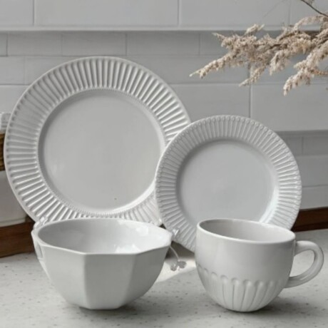 Juego vajilla 16pcs BLANCO