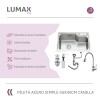 Pileta de cocina Lumax Acero Simple Canilla flexible 55x40 cm Plateado